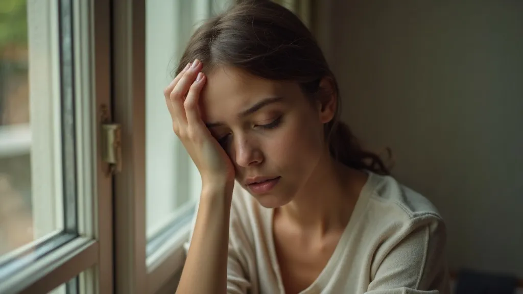 Personne fatiguée près d’une fenêtre, un signe parfois associé à une carence